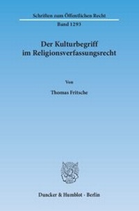 Abbildung von: Der Kulturbegriff im Religionsverfassungsrecht - fibre