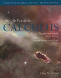 Cover: Student Resource Manual to Accompany Single Variable Calculus: Early Transcendentals - Jones and Bartlett Publishers, Inc