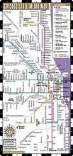 Cover: Streetwise Chicago CTA & Metra Map - Laminated Chicago Metro Map - Folding Pocket Size Map for Travel - Streetwise Maps