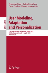 Abbildung von: User Modeling, Adaptation and Personalization - Springer