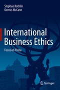 Cover: International Business Ethics - Springer