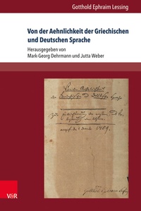Enlarge image Cover: Von der Aehnlichkeit der Griechischen und Deutschen Sprache - Brill Deutschland
