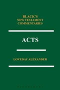 Cover: Acts: Black's New Testament Commentaries Series - Continuum International Publishing Group Ltd.