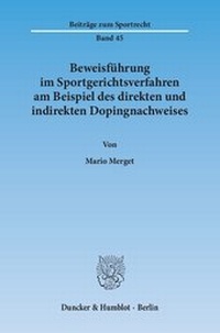 Abbildung von: Beweisführung im Sportgerichtsverfahren am Beispiel des direkten und indirekten Dopingnachweises - fibre