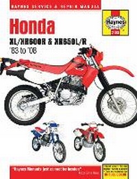 Abbildung von: Honda XL/XR600R & XR650L/R (83-14) - Haynes Manuals Inc