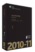 Cover: Tax Planning - Business 2010-2011 - CCH, A Wolters Kluwer Business