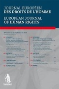 Cover: Journal Europeen des Droits de l'Homme / European Journal of Human Rights 2015 - Larcier