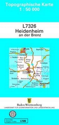 Abbildung von: L7326 Heidenheim an der Brenz - Landesamt für Geoinformation und Landentwicklung Baden-Württemberg (LGL)
