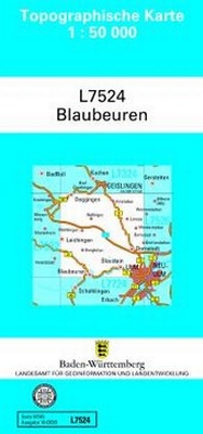 Abbildung von: L7524 Blaubeuren - Landesamt für Geoinformation und Landentwicklung Baden-Württemberg (LGL)