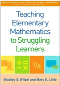 Cover: Teaching Elementary Mathematics to Struggling Learners - Guilford Press