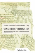 Cover: Was hei&szlig;t Deutung? - Brill Deutschland