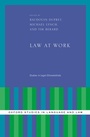 Cover: Law at Work: Studies in Legal Ethnomethods - Oxford University Press, USA