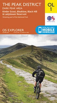 Abbildung von: The Peak District - Dark Peak Area, Kinder Scout, Bleaklow, Black Hill & Ladybower Reservoir - Ordnance Survey