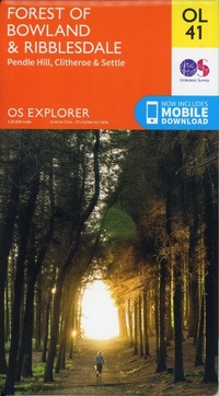 Abbildung von: Forest of Bowland & Ribblesdale, Pendle Hill, Clitheroe & Settle - Ordnance Survey