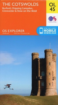 Abbildung von: The Cotswolds, Burford, Chipping Campden, Cirencester & Stow-on-the Wold - Ordnance Survey