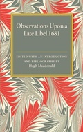 Cover: Observations Upon a Late Libel - Cambridge University Press