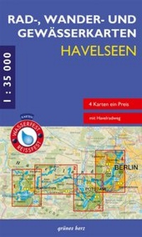 Abbildung von: Rad-, Wander- und Gewässerkarten-Set: Havelseen - grünes herz