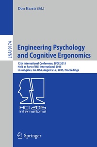 Abbildung von: Engineering Psychology and Cognitive Ergonomics - Springer