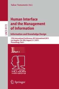 Enlarge image Cover: Human Interface and the Management of Information. Information and Knowledge Design - Springer