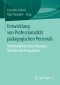 Cover: Entwicklung von Professionalit&auml;t p&auml;dagogischen Personals - Springer VS