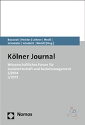 Cover: Wissenschaftliches Forum f&uuml;r Sozialwirtschaft und Sozialmanagement 2/2014 1/2015 - Nomos