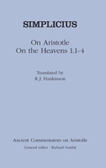 Cover: On Aristotle "On the Heavens 1.1-4" - Bristol Classical Press