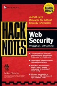 Enlarge image Cover: HackNotes Web Security Pocket Reference - McGraw-Hill Professional