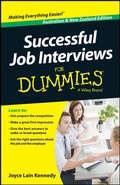 Cover: Successful Job Interviews For Dummies - Australia / NZ - Wiley