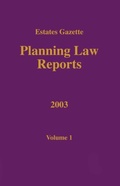 Cover: PLR 2003 - Estates Gazette Ltd