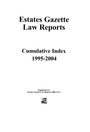 Cover: EGLR 2004 Cumulative Index - Estates Gazette Ltd