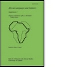 Cover: Papers in Honour of R. C. Abraham (1890-1963) - School of Oriental & African Studies External Services Division