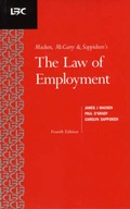 Cover: The Macken, Mccarry & Sappideen: the Law of Employment - Law Book Co of Australasia