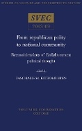 Cover: From Republican Polity to National Community - Voltaire Foundation