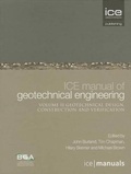 Cover: ICE Manual of Geotechnical Engineering Volume II:Geotechnical Design, Construction and Verification - ICE Publishing