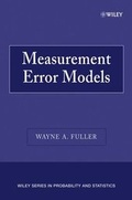 Cover: Measurement Error Models - Wiley