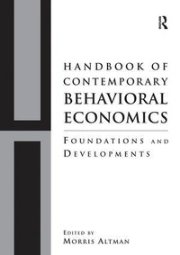 Enlarge image Cover: Handbook of Contemporary Behavioral Economics - Routledge