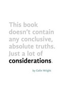Cover: Considerations - Asymmetrical Press