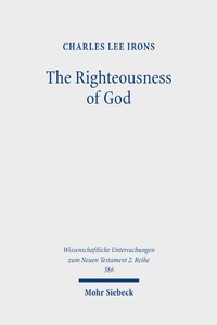 Enlarge image Cover: The Righteousness of God - Mohr Siebeck