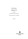 Cover: Epigramm VIII - Neue Musik