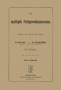 Enlarge image Cover: Die multiple Fettgewebsnekrose - S Karger AG