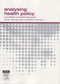 Enlarge image Cover: Analysing Health Policy - Harcourt Publishers Group (Australia) Pty.Ltd