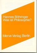 Cover: Was ist Philosophie? - Merve