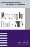 Cover: Managing For Results 2002 - Rowman & Littlefield Publishers