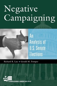 Enlarge image Cover: Negative Campaigning - Rowman & Littlefield Publishers