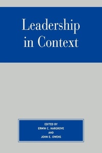 Enlarge image Cover: Leadership in Context - Rowman & Littlefield Publishers