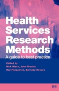 Cover: Health Services Research Methods - BMJ Books