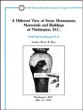 Cover: A Different View of Stone Monuments, Memorials and Buildings of Washington, D.C. - American Geophysical Union