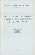 Cover: Devon Monastic Lands - Devon & Cornwall Record Society