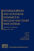 Cover: Nonequilibrium and Nonlinear Dynamics in Nuclear and other Finite Systems - American Institute of Physics