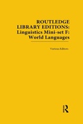 Cover: Routledge Library Editions: Linguistics Mini-set F: World Languages - Routledge